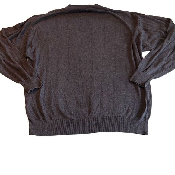 Allora Men's Dark Brown Long Sleeve Rayon Blend Pullover Sweater Size 2XL - runs - Picture 5 of 8
